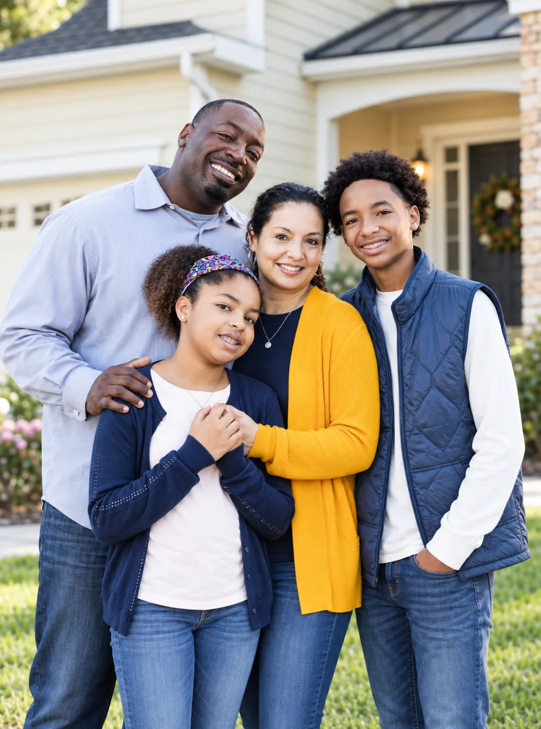 A family spending time together